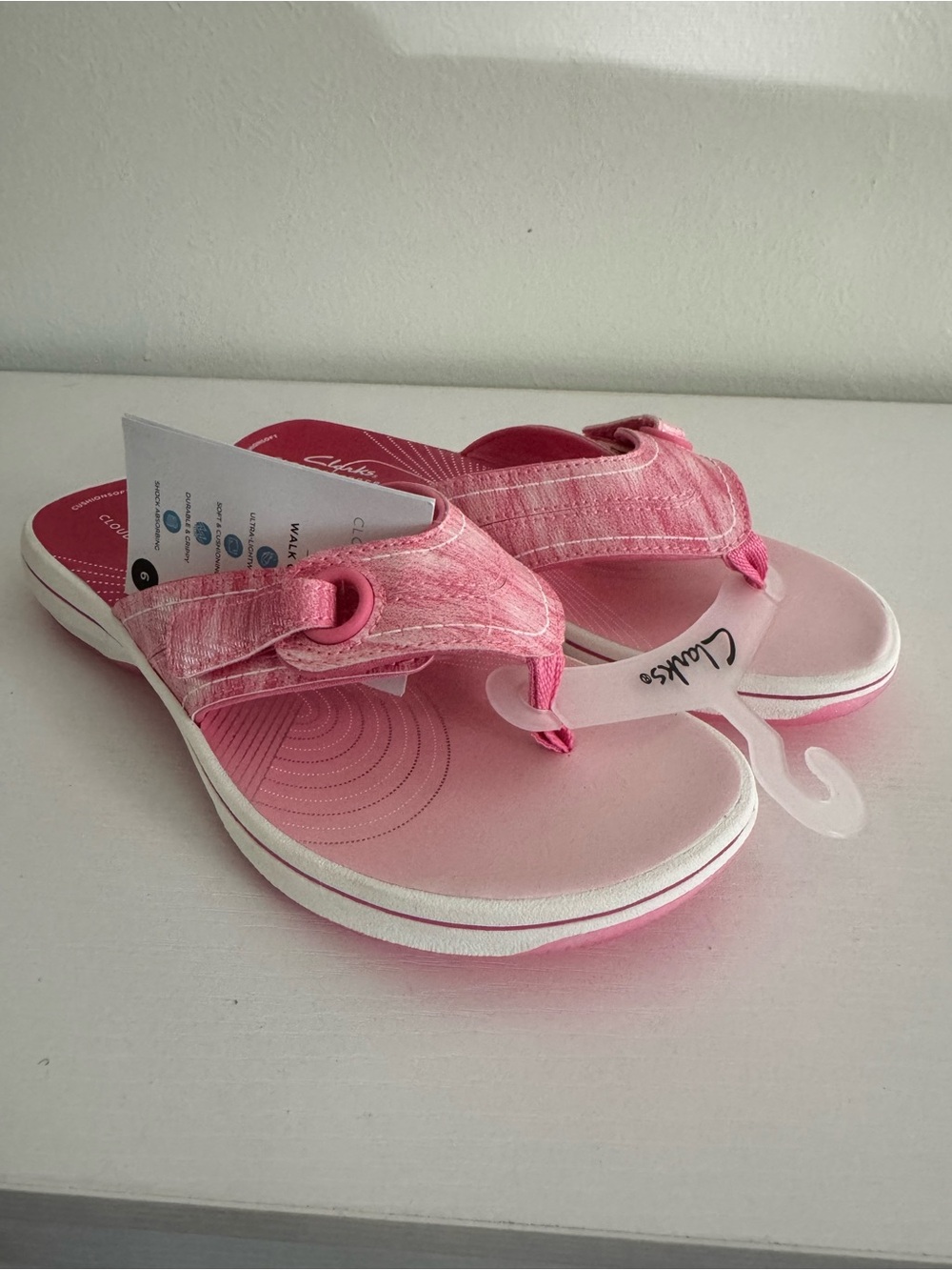 Clarks Pink Women's Casual Flip Sandals